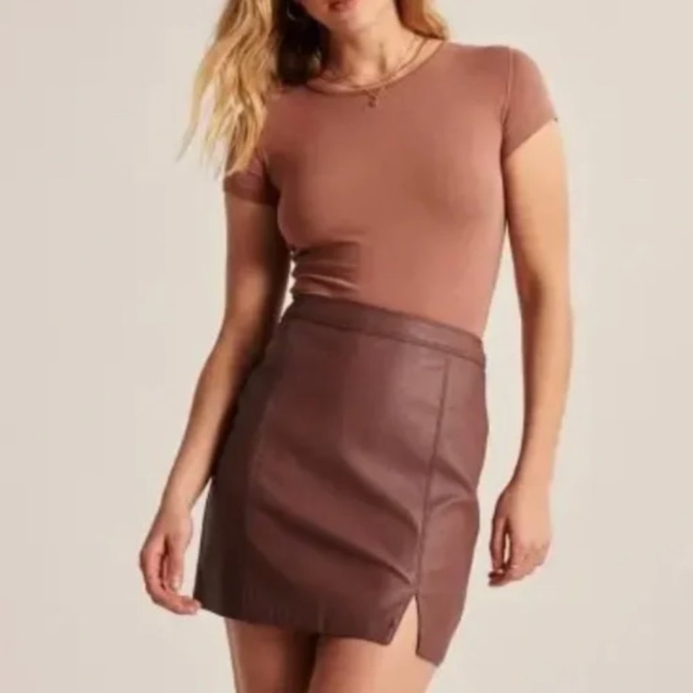 Abercrombie & Fitch Vegan Leather Mini Skirt — SOLD